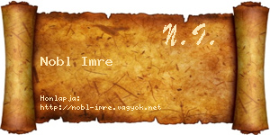 Nobl Imre névjegykártya